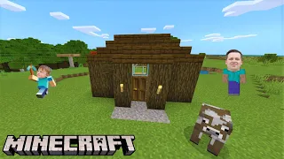 Minecraft survival ep 1 | Finding a village and building a house