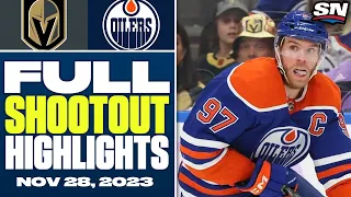 Vegas Golden Knights at Edmonton Oilers | FULL Shootout Highlights - November 28, 2023