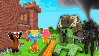 BASE SECRETA DE TIJOLOS 100% SEGURA CONTRA MONSTROS MUTANTES parte 2 NO MINECRAFT !