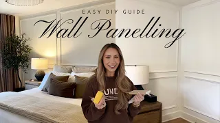 EASY DIY WALL PANELLING!! HOW TO GUIDE! Bedroom makeover 😍