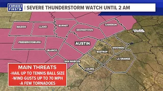 Radar: Severe Thunderstorm Watch for Central Texas