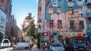 "Liebig34" Berlin Squats Filmed in August 2020 [4K] Berlin Cycling in East Berlin Friedrichshain