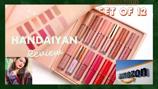 ⁠”Handaiyan” 12 set of liquid lipstick Review from @AmazonInOfficial | Dimo the dragon