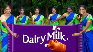 BIG DAIRY MILK CHOCOLATE MAKING | Homemade Dairy Milk Making In Village Style