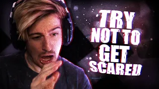 LITERALLY JUMPED OUT OF MY SEAT FROM A JUMPSCARE. | Try Not To Get Scared Challenge