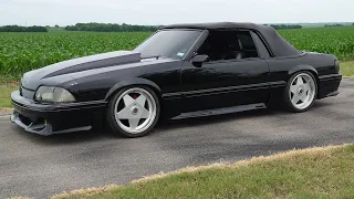 Murdered Out, Slammed & Boosted Foxbody Convertible "Stalker Vert"