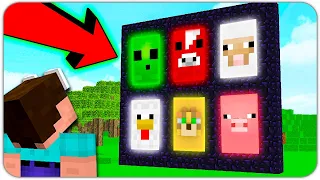 NOOB FOUND PORTALS TO *NEW* MOB DIMENSIONS IN MINECRAFT!