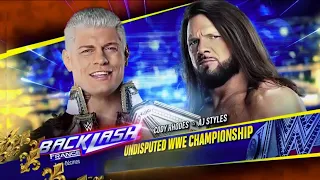 Cody Rhodes vs AJ Styles Undisputed WWE Championship Full Match WWE Backlash 2024 Highlights