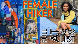 2024 APPALACHIAN TRAIL NOBO GEAR LIST - FEMALE AT THRU-HIKER