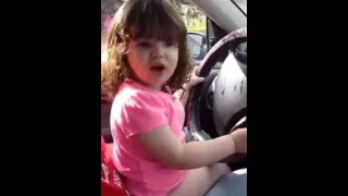 Braelynn Driving Nana's Car