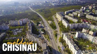 Chisinau Aerial drone view - April 2023, Moldova