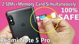 Xiaomi Redmi Note 5 PRO - Dual sim & SD Card Simultaneously || How to Use 2 Sims and SD Card