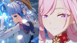 Genshin "paid" outfit vs Honkai "f2p friendly" outfit