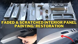Faded and Scratched Car Interior Panels Painting and Restoration