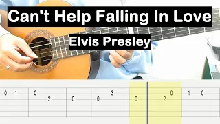 Can't Help Falling In Love Guitar Tutorial (Elvis Presley) Melody Guitar Tab Guitar Lesson Beginner