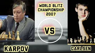 Anatoly Karpov vs Magnus Carlsen |world Blitz Championship match (2007)