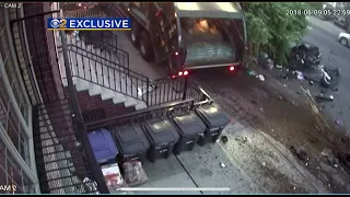 Shocking Surveillance: Garbage Truck Leaves Path Of Destruction