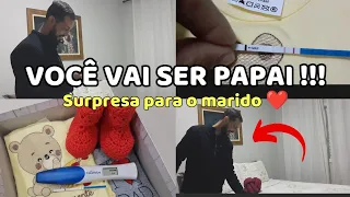 VOCE VAI SER PAPAI - SURPRESA PARA O MARIDO - REVELANDO A GRAVIDEZ!