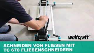 Parallelanschlag: Zum Schneiden langer Fliesen auf den TC 670 Fliesenschneidern | wolfcraft