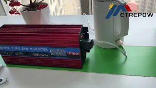 ETREPOW 3000w Pure Sine Inverter Kettle Test