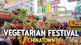 Vegetarian Festival in Chinatown Bangkok - October 2022 [4K]