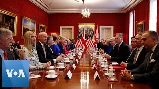 President Trump and British PM May Meet Business Leaders