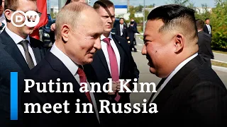 What are Putin and Kim discussing at a Russian rocket launch facility? | DW News