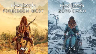 Horizon Forbidden West vs Horizon Zero Dawn | Graphics, Physics and Details Comparison