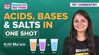 Acids Bases and Salts in One Shot Class 10 Science (Chemistry) Concepts +MCQs | Class 10 Midterm