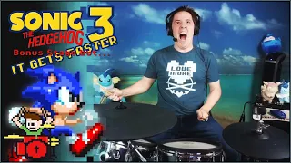 Sonic 3 Special Stage But It Keeps Getting Faster On Drums!