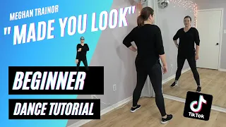 "MADE YOU LOOK" DANCE | Meghan Trainor | TikTok (BEGINNER DANCE TUTORIAL), Back-view & Step-by-Step!