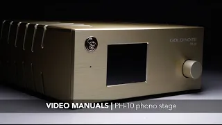 VIDEO MANUALS | PH-10 phono stage