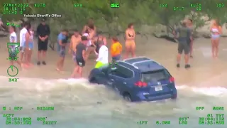 Woman arrested for driving SUV onto popular Florida beach