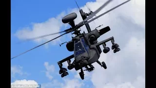 Apache Pyrotechnics Display At RIAT 2017