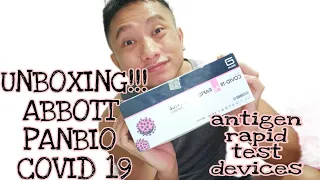 UNBOXING!! PANBIO ABBOTT COVID 19 AG RAPID TEST DEVICES