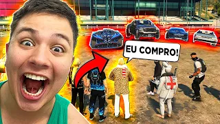 COMPREI TODOS OS CARROS DO LEILÃO no GTA RP 😂 (Paulinho o LOKO?