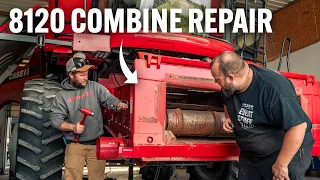 Combine Rebuild - 8120 Case IH - Rotor, Feederhouse & Cone Liner