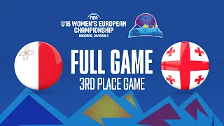 Malta v Georgia | Full Basketball Game | FIBA U16 Women's European Championship 2023 - Division C