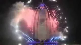 Amazing Fireworks at DUBAI New Years Eve Celebration 2015