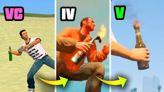 Molotov Cocktail in GTA Games (Evolution)