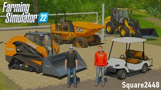 Landscape Projects At Golf Course! (2 Person Crew) | FS22 Landscaping