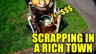 Making money trash picking in millionaires' garbage