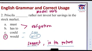 CSE Review | English Grammar and Correct Usage | 5-item Sample Questions Part 1