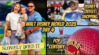 Walt Disney World 2023 DAY 4 | DISNEY OUTLET SHOPPING | POP CENTURY CHECK IN | FIREWORKS | WAL-MART