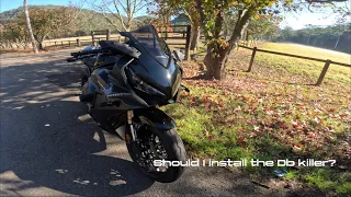 Wisemans casual ride with the baffles on and off. Which one better? | Honda CBR650R | Akrapovic