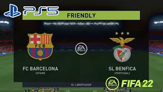 Barcelona (BAR) VS Benfica (BEN) on PS5 (4K 60 FPS  HDR )– FIFA 22