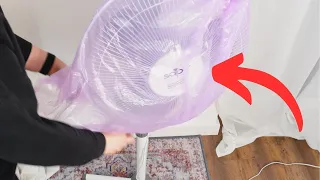 Put the bag over the fan. You won't believe the results
