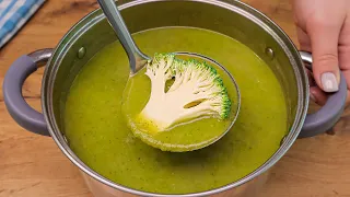 This broccoli soup is so delicious that I make it every day! Vegetable soup in 30 minutes!