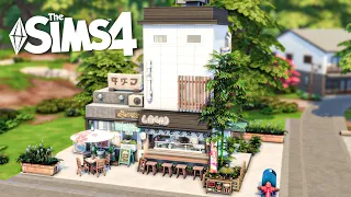 🍣🍜 Japanese Small Street View + Tiny Apartment (Ramen&Sushi, Boba) | Sims 4 Stop Motion Build