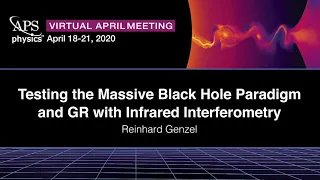 Reinhard Genzel: Testing the Massive Black Hole Paradigm and GR with Infrared Interferometry